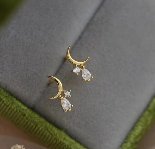 Moon Stud Earrings