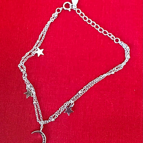 Double Layer Star & Moon Bracelet