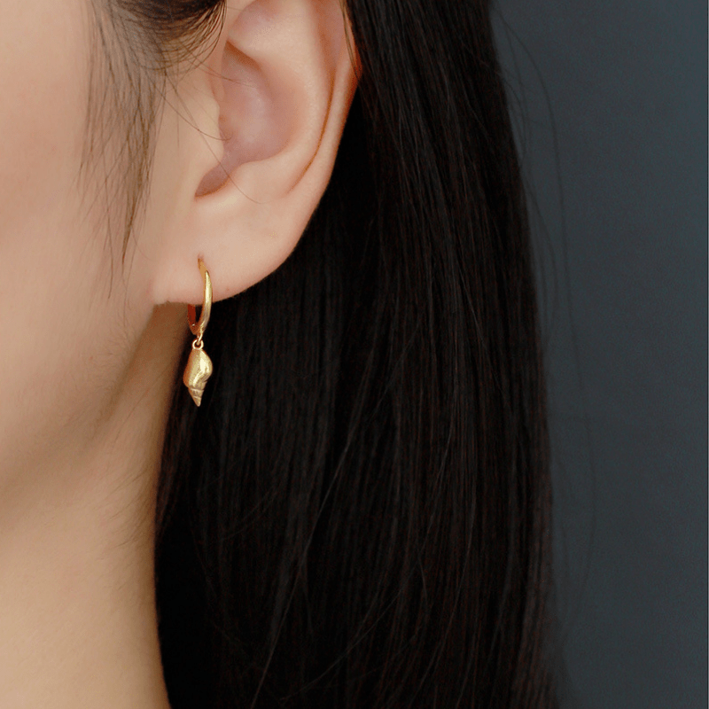 Seashell Hoop Earrings